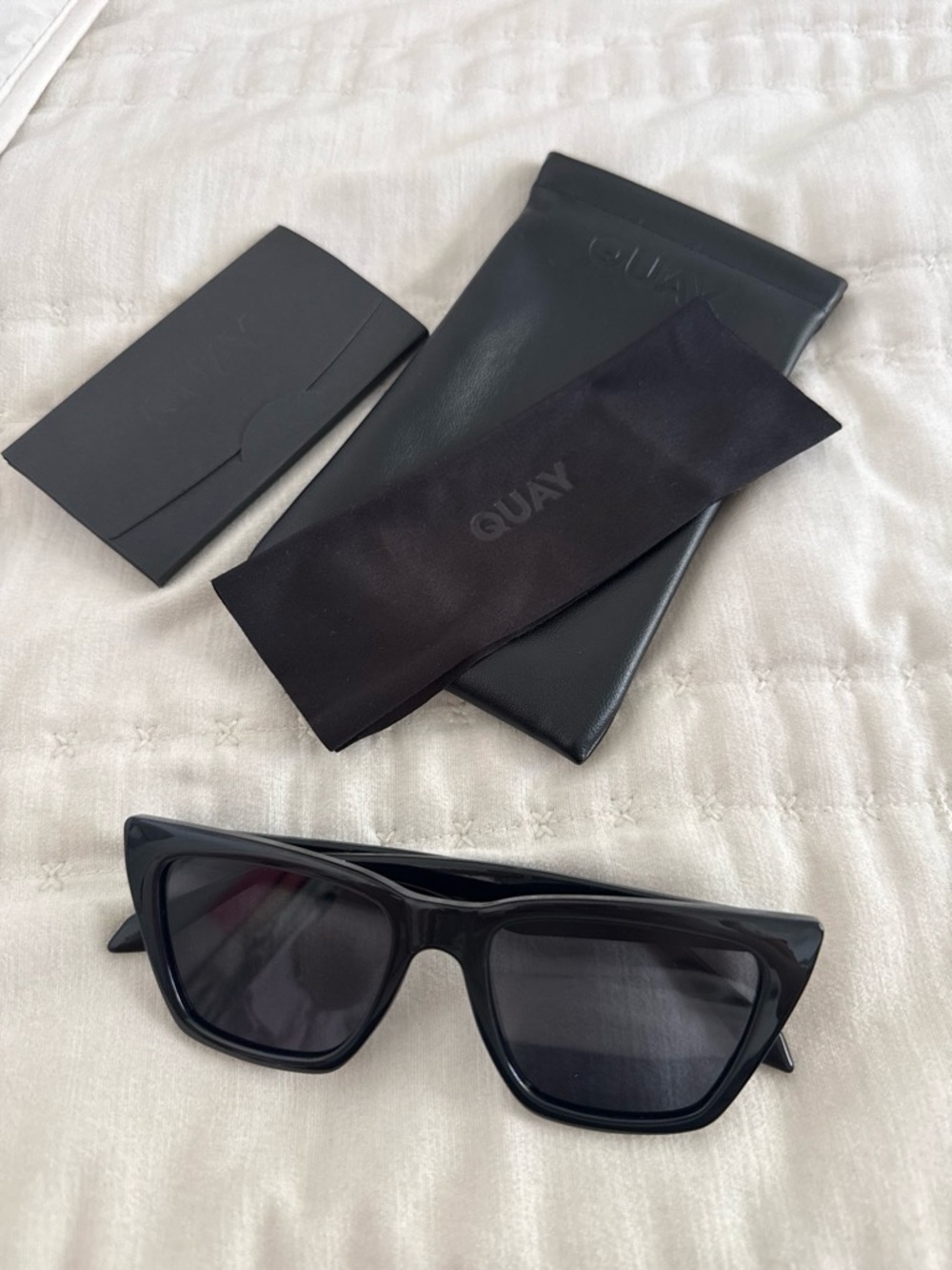 QUAY Black Polarized Sunglasses